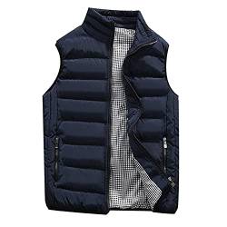 DeHolifer Winter Steppweste mit Tasche Armellose Weste Herren Outdoor Warm Daunenweste Männer Weste Große Größen Streetwear Bodywarmer Fleeceweste Arbeitsweste Winterjacke Winterweste von DeHolifer