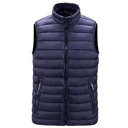 DeHolifer Winter Steppweste mit Tasche Armellose Weste Herren Outdoor Warm Daunenweste Männer Weste Große Größen Streetwear Bodywarmer Fleeceweste Arbeitsweste Winterjacke Winterweste von DeHolifer