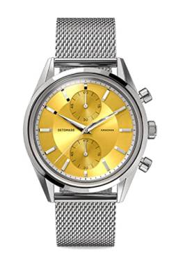 DeTomaso ARMONIA Chronograph Gelb Damen-Armbanduhr Analog Quarz Mesh Milanese Silber von DeTomaso