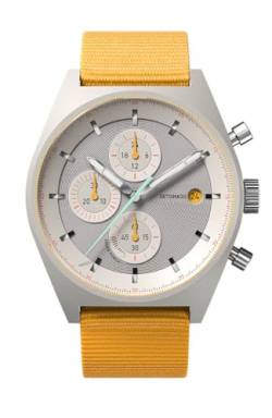 DeTomaso D10 Chrono SOLAR Gray Yellow Grau Gelb Herren-Armbanduhr Analog Solar #Tide Ocean Material® Armband Gelb von DeTomaso