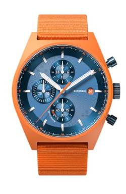 DeTomaso D10 Chrono SOLAR ORANGE Blue Orange Blau Herren-Armbanduhr Analog Solar #Tide Ocean Material® Armband Orange von DeTomaso
