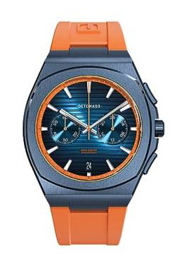 DeTomaso VOLTRE Chrono First Edition Blue ORANGE Blau Herren-Armbanduhr Analog Quarz reTPU Orange von DeTomaso