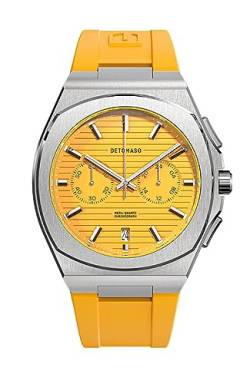 DeTomaso VOLTRE Chrono First Edition Giallo Gelb Herren-Armbanduhr Analog Quarz reTPU Gelb von DeTomaso