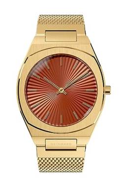 DeTomaso VOLTRE GOLDEN Rouge Gold Rot Damen-Armbanduhr Analog Quarz Mesh Milanese Armband Gold von DeTomaso