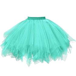 Tüllrock Damen Tutu Rock 50er Rockabilly Vintage Petticoat Unterrock Kurz Ballet Tanzrock Minirock Tütü Röcke für Karneval Kostüm Party Festlich Tanzkleid Ballkleid Abendkleid Partykleid von DeaAmyGline