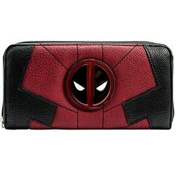 Deadpool Anti-Hero Suit Up Outfit Metall Emblem Geldbörse/Geldbeutel Portemonnaie mit Münzfach & Kartenhalter, Rot von Deadpool