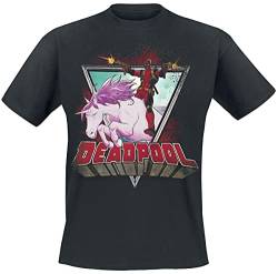 Deadpool Unicorn Männer T-Shirt schwarz 4XL 100% Baumwolle Fan-Merch, Festival, Filme, Marvel Comics von Deadpool