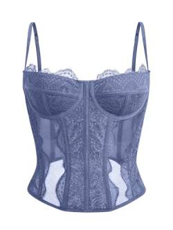 Dealmore Damen Bustier Korsett, Blau, Small von Dealmore