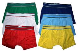 DealZone 6er Pack Kids Jungen Boxershorts Uni Retroshorts 92-98 von DealZone