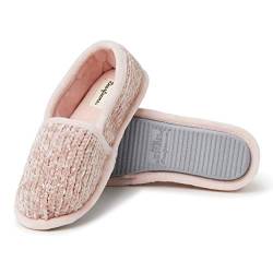 Dearfoams Damen Chenille A-line Hausschuh, rosa-Dusty pink, Small von Dearfoams