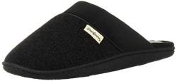 Dearfoams Damen Chenille Clog with Quilted Sock Slipper, schwarz von Dearfoams