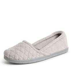 Dearfoams Damen Katie Espadrille aus Mikrofaser-Velours Hausschuh, Schneeregen, Large von Dearfoams