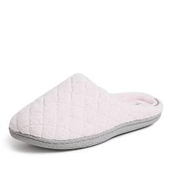 Dearfoams Damen Leslie Quilted Microfiber Terry Clog Slipper, Fresh Pink von Dearfoams