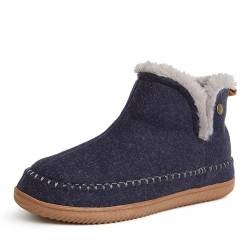 Dearfoams Herren Alpine Brixen Indoor/Outdoor Memory Foam Boot Slipper, Marineblau, meliert, Small von Dearfoams