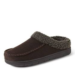 Dearfoams Herren Brendan Memory Foam Clog Hausschuh, Kaffee (Twill), Medium von Dearfoams