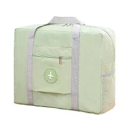 Reisetasche, für Spirit Airlines, persönliche Gegenstände, 45.7x35.6x20.3 cm, faltbar, Reisetasche, leicht, Wochenend, Handgepäcktasche für Damen und Herren, D-Grün mit Futter und Seitentaschen von Debaishi
