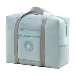 Reisetasche, für Spirit Airlines, persönliche Gegenstände, 45.7x35.6x20.3 cm, faltbar, Reisetasche, leicht, Wochenend, Handgepäcktasche für Damen und Herren, D-Light Blue-Mit Futter und Seitentaschen von Debaishi