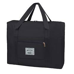 Reisetasche, für Spirit Airlines, persönliche Gegenstände, 45.7x35.6x20.3 cm, faltbar, Reisetasche, leicht, Wochenend, Übernachtung, C-Schwarz,Doppellagig mit Futter von Debaishi