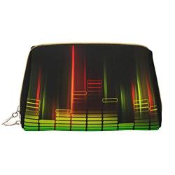 Debou Coole Musik-Make-up-Tasche, großes Fassungsvermögen, Leder, wasserdicht, Make-up-Tasche, tragbare Reise-Kosmetiktasche, Make-up-Organizer-Tasche für Frauen, Weiß, Einheitsgröße, weiß, von Debou