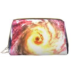 Debou Cosmic Storm Make-up-Tasche, großes Fassungsvermögen, Leder, wasserdicht, Make-up-Tasche, tragbare Reise-Kosmetiktasche, Make-up-Organizer-Tasche für Frauen, Weiß, Einheitsgröße, weiß, von Debou