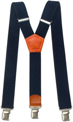 Decalen Hosenträger für Herren extra breit und stark 4 cm mit 3 Clips Y Form Lang für Männer und Frauen Einheitsgröße (Marineblau 2) von Decalen