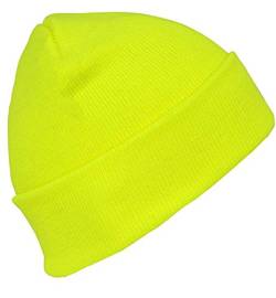 Decky Neon Acryl Beanies, gelb, Einheitsgröße von Decky