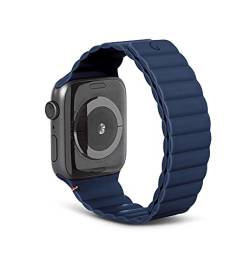 Decoded Silicone Traction Strap - Magnetisches Uhrenarmband - Kompatibel mit Apple Watch 6 / SE / 5/4 (44mm) - 3/2 / 1 (42mm) - Silikon - Damen und Herren - Dunkel Blau von Decoded