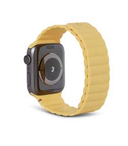 Decoded Silicone Traction Strap - Magnetisches Uhrenarmband - Kompatibel mit Apple Watch 8/7 / 6 / SE / 5/4 (44mm) - 3/2 / 1 (42mm) - Silikon - Damen und Herren - Gelb von Decoded