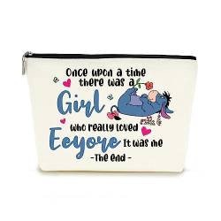 Decohim Cartoon Esel Make-up Tasche Kosmetiktasche Reise Kulturtasche Lustige Cartoon Charakter Liebhaber Geburtstag Abschlussgeschenke für Frauen Filmfans Schwester Female There Was A Girl Who Really Loved, Polychrom 235, 10x7 inches von Decohim