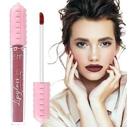 Flüssiger Lippenstift, Lippenstift-Make-up, Lippenstifte, Lippenstift, Samt-Lippenstift, Make-up für Frauen, roter Lippenstift, wischfest – nicht klebend, leicht, feuchtigkeitsspendende Decorhome von Decorhome