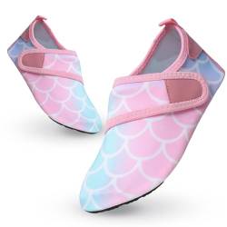 Decorie Wasserschuhe Kinder Badeschuhe Mädchen Jungen rutschfeste Schwimmschuhe Kinder Aquaschuhe Schnell Trocknend Strandschuhe Kinder Barfußschuhe für Beach Pool (22/23 EU,B4) von Decorie