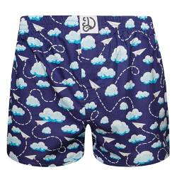 Dedoles Boxershorts Herren Unterwäsche Männer Trunks Baumwolle lustige Designs Tiere Avocado Hamster Spiele Formel-Rennen, Farbe Blau, Motiv Papierflugzeuge und Wolken, Gr. M von Dedoles