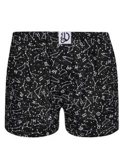 Dedoles Boxershorts Herren Unterwäsche Männer Trunks Baumwolle lustige Designs Tiere Avocado Hamster Spiele Formel-Rennen, Farbe Schwarz, Motiv Sternzeichen, Gr. M von Dedoles