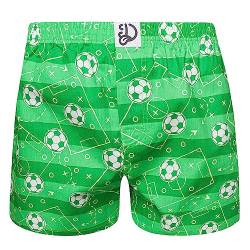 Dedoles Boxershorts Herren & Jungen Unterwäsche Trunks Baumwolle lustige Designs Dinosaurier Hamster Spiele Maulwurf Geschenk, Farbe Grün, Motiv Fußballplatz Boxershorts, Gr. S von Dedoles