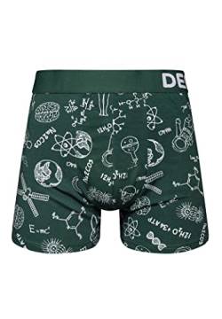 Dedoles Boxershorts Herren & Jungen Unterwäsche Trunks Baumwolle lustige Designs Dinosaurier Hamster Spiele Maulwurf Geschenk, Farbe Grün, Motiv Physik Gegen Chemie Unterhose, Gr. L von Dedoles