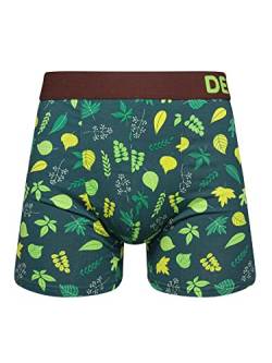 Dedoles Boxershorts Herren & Jungen Unterwäsche Trunks Baumwolle lustige Designs Dinosaurier Hamster Spiele Maulwurf Geschenk, Farbe Grün, Motiv Waldhütte Unterhose, Gr. XXL von Dedoles