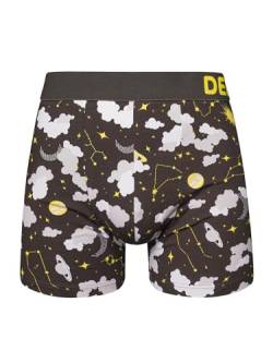 Dedoles Boxershorts Herren & Jungen Unterwäsche Trunks Baumwolle lustige Designs Dinosaurier Hamster Spiele Maulwurf Geschenk, Farbe Schwarz, Motiv Sternenhimmel Unterhose, Gr. L von Dedoles