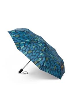 Dedoles Regenschirm Automatisch Unisex Damen Herren Sturmfest Taschenschirm Hochwertiger lustige Designs Regenbogen Schmetterlinge, Farbe: Geheimnisvolle Katzenaugen von Dedoles