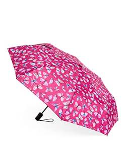 Dedoles Regenschirm Automatisch Unisex Damen Herren Sturmfest Taschenschirm Hochwertiger lustige Designs Regenbogen Schmetterlinge, Farbe: Schmetterlinge von Dedoles