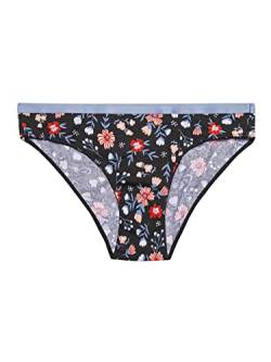 Dedoles Slip Damen & Mädchen Panties Unterwäsche Baumwolle viele lustige Designs Blumen Apfel Avocado Einhorn Party Meerjungfrau, Farbe Blau, Motiv Wiesenstimmung, Gr. L von Dedoles