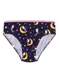 Dedoles Slip Damen & Mädchen Panties Unterwäsche Baumwolle viele lustige Designs Blumen Apfel Avocado Einhorn Party Meerjungfrau, Farbe Lila, Motiv Fee Mädchen, Gr. 9-10 Jahre von Dedoles