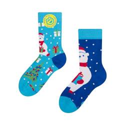 Dedoles Socken Kinder Mädchen Jungen Baumwolle viele lustige Designs Weihnachtssocken 1 Paar, Farbe Blau, Motiv Weihnachtsbär, Gr. 23-26 von Dedoles