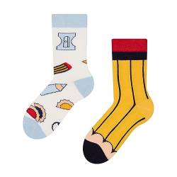 Dedoles Socken Kinder Mädchen Jungen Baumwolle viele lustige Designs Weihnachtssocken 1 Paar, Farbe Mehrfarbig, Motiv Bleistift, Gr. 23-26 von Dedoles