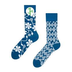 Dedoles Socken Regular normale Höhe Unisex Damen Herren Baumwolle viele lustige Designs Weihnachtssocken 1 Paar, Farbe Blau, Motiv Blaudruck, Gr. 35-38 von Dedoles