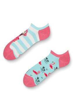 Dedoles Socken Unisex Damen Herren & Kinder Baumwolle viele lustige Designs 1 Paar Geschenk links rechts verschieden, Farbe: Rosa, Motiv: Verwickelter Flamingo, Gr. 35-38 EU von Dedoles