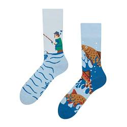 Dedoles lustige bunte Socken Herren Fischerei (39-42, 43-46) aus Baumwolle, bequemer Sitz von Dedoles