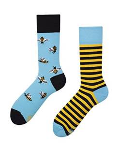 Verrückte Socken MM damen und herren crazy socks BEE BEE Wespe Funny Socks (39-42) von Dedoles