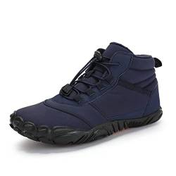 Barfußschuhe Winter Damen Wasserresistent Barefoot Schuhe Herren Gepolstert Barfuß Laufschuhe Unisex (Blau, Adult, Numeric_40, Numeric, eu_Footwear_Size_System, Wide) von Deedlite