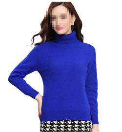 Deepsko Damen-Pullover aus Kaschmir-Fleece, Rollkragenpullover, königsblau, XXX-Large von Deepsko