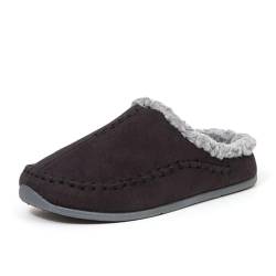 Deer Stags Herren Nordisch Hausschuh, Schwarzes Microsuede, 42 EU von Deer Stags